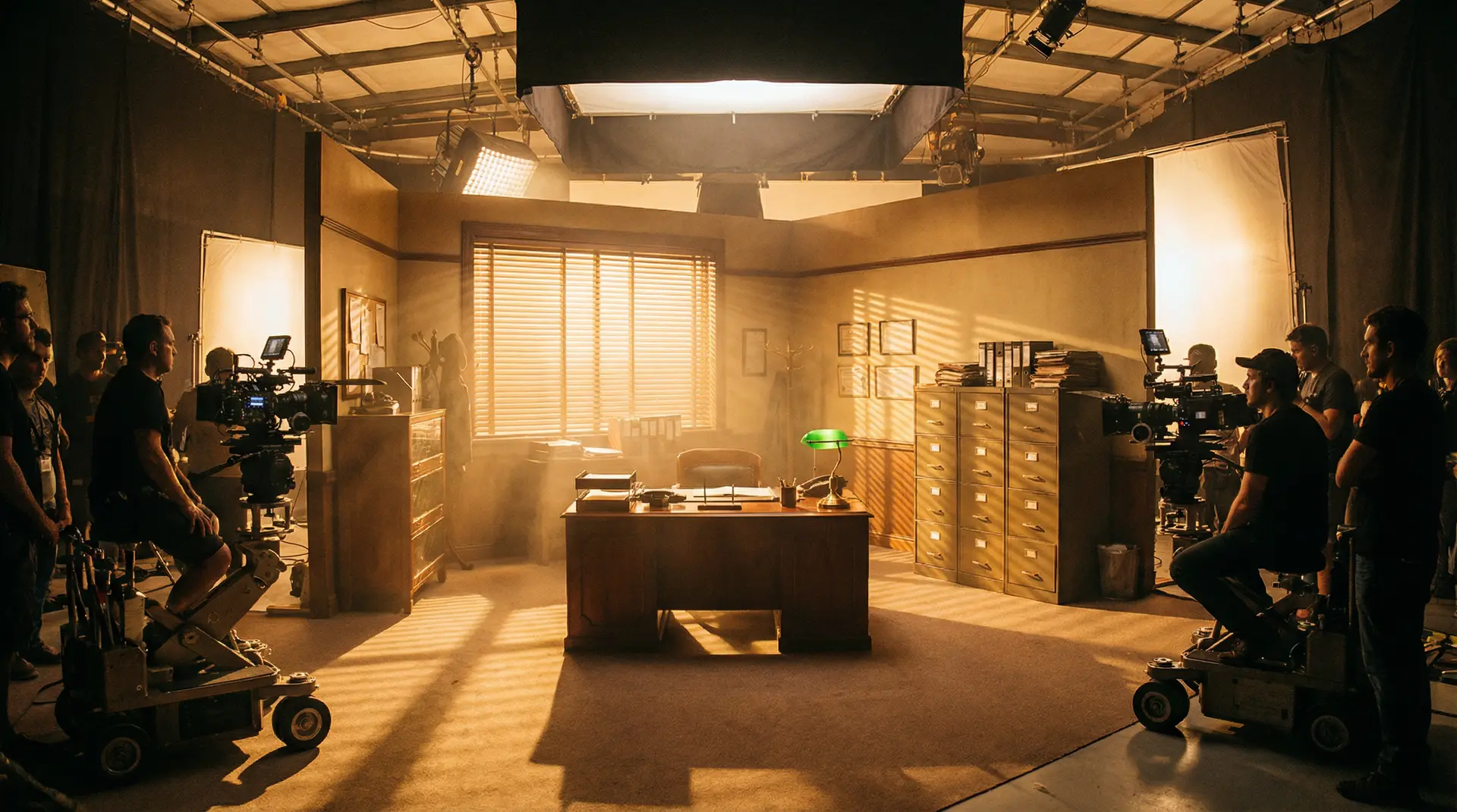 水果派 精心搭建的复古侦探办公室片场全景